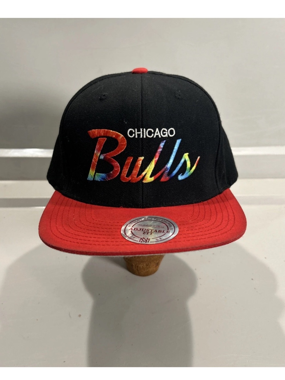 Chicago Bulls Snapback Tie-Dye Script NBA Mitchell & Ness Hat OSFM Basketball